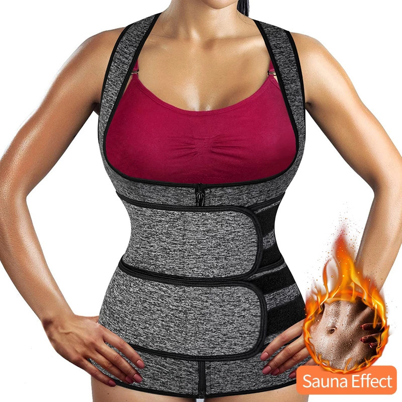 Cross-border Women's sweat-tight neoprene waist vest waist trainer fitness sauna vest girdle