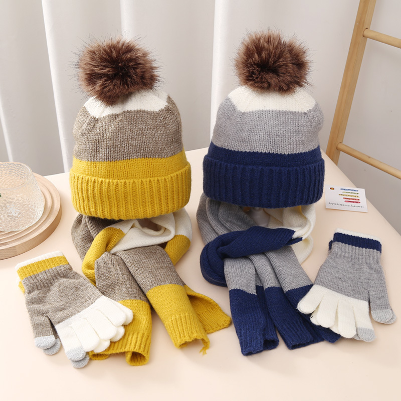 Kid's Basic Simple Style Color Block Wool Cap display picture 1