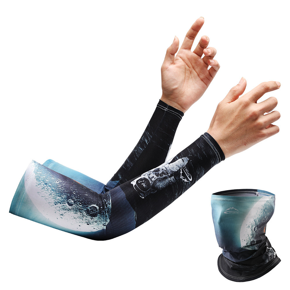 Protección solar oversleeve hombres y mujeres verano hielo seda montar al aire libre manga de brazo fresco protección UV protección brazo protección solar manga