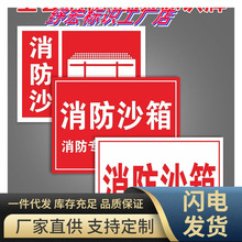 消防沙箱池标识牌消防桶提示牌卸油口消防工具消火栓灭火器放置点