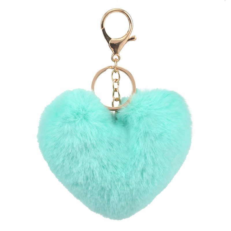 Plush keychain heart-shaped, bag