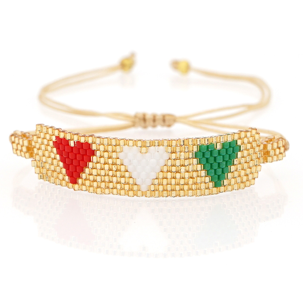 Simple Style Heart Shape Glass Beaded Womenu0027S Bracelets