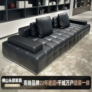 劳伦斯沙发时增头层牛皮原版意式极简大户型别墅客厅组合意式极简