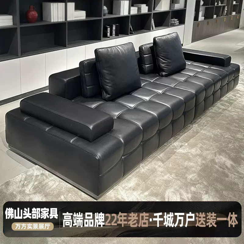 劳伦斯沙发真皮时增头层牛皮原版意式极简大户型别墅客厅组合沙发