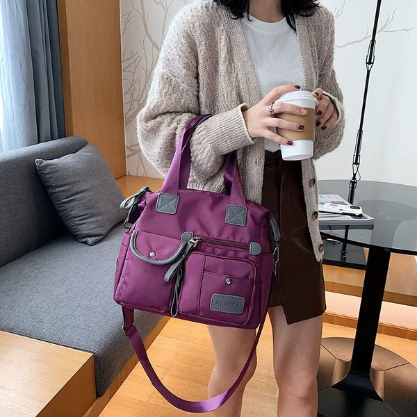 Trendy Versatile Waterproof Nylon Large Bag Commuter Bag Women's Handbag Crossbody Oxford Cloth Large Capacity Single Shoulder Mommy Bag