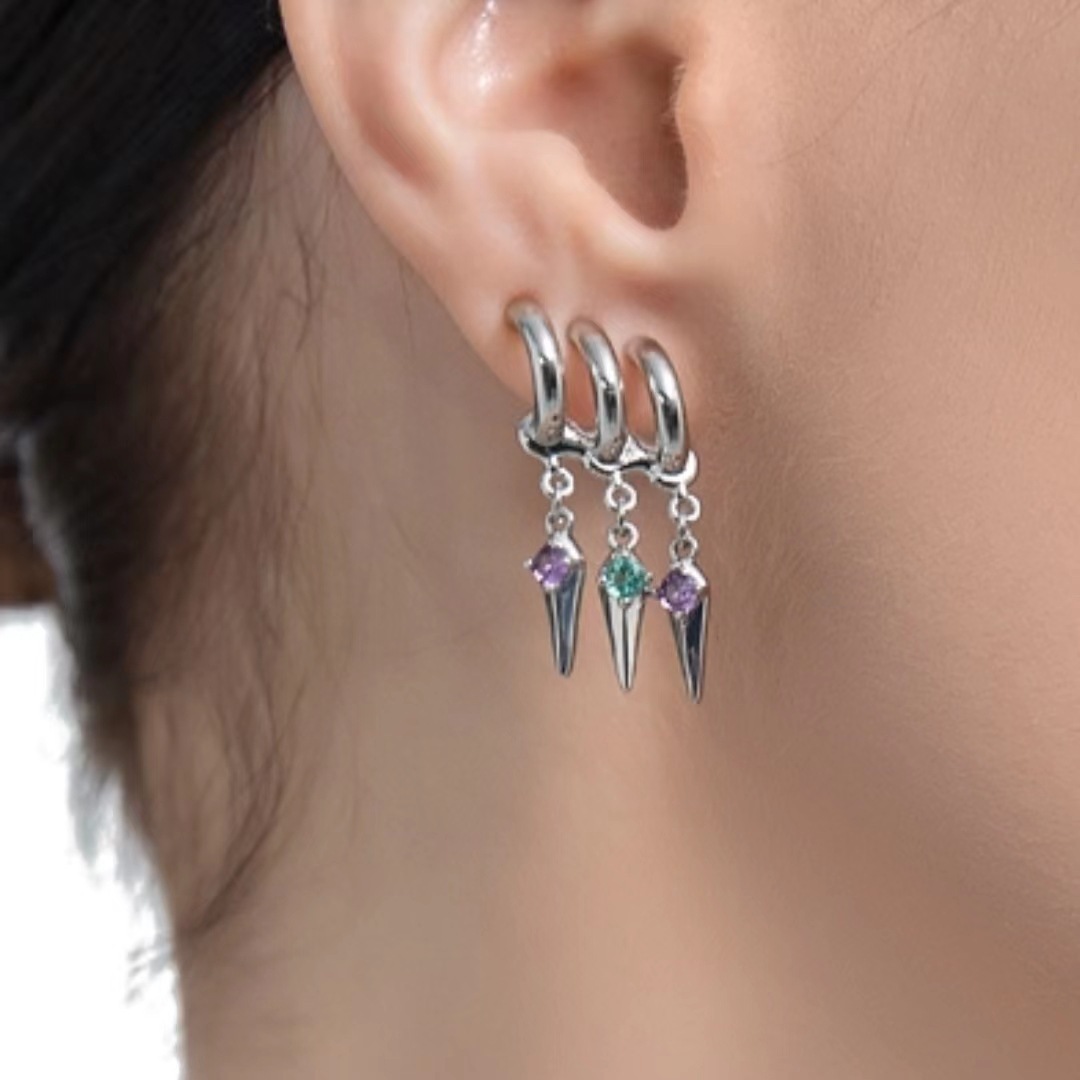 1 Pair Retro Roman Style Geometric Plating Inlay Alloy Zircon Drop Earrings display picture 1