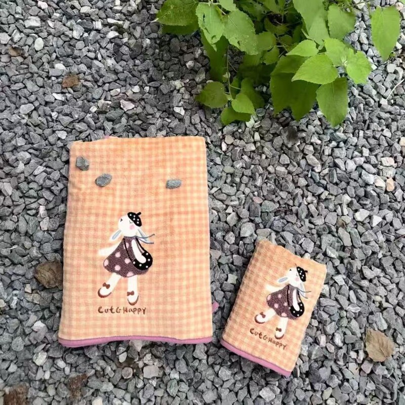 动物园毛巾浴巾加厚加大珊瑚绒吸水速干精致刺绣不掉毛男女毛巾大|undefined