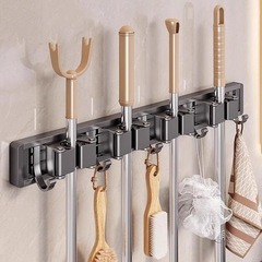 トイレ吊りモップ壁掛けクリップフック掃除ホルダー収納神器整理棚壁モップクリップ壁掛け