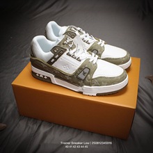 L牌驴家顶版本全套包装trainer牛仔蓝熊猫运动鞋透气 休闲女板鞋