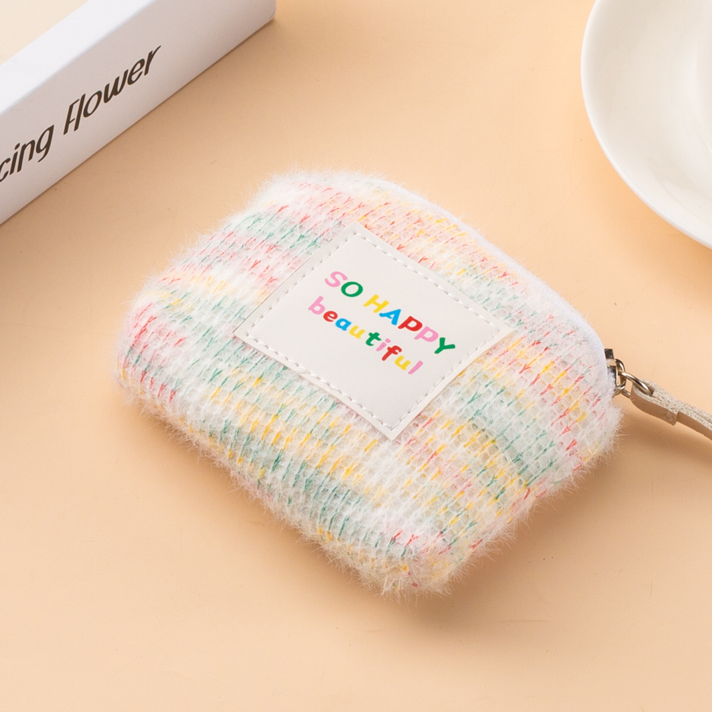 Xiaoxiangfeng creativo lindo portátil adecuado inalámbrico auriculares bluetooth cubierta protectora bolsa de tela suave bolsa de peluche bolsa de lápiz labial bolsa de almacenamiento