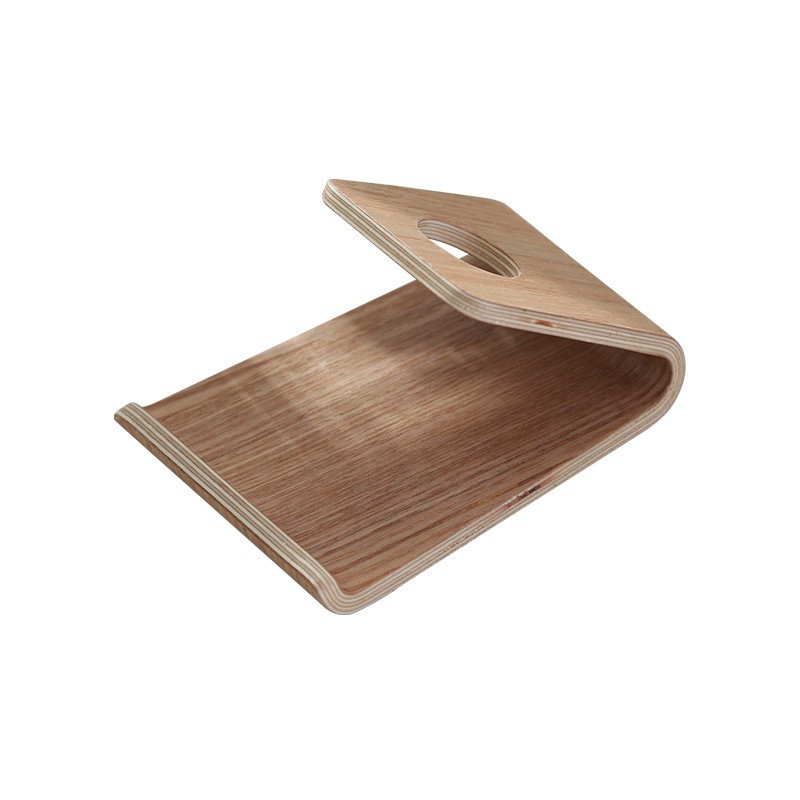 Teléfono móvil soporte de madera personalizado mayorista integrado formado base de madera sólida escritorio perezoso estante de adornos