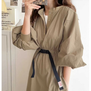 2 Color 4 Size Japanese Lotte Spring and Summer New Buckle Belt Slim dress