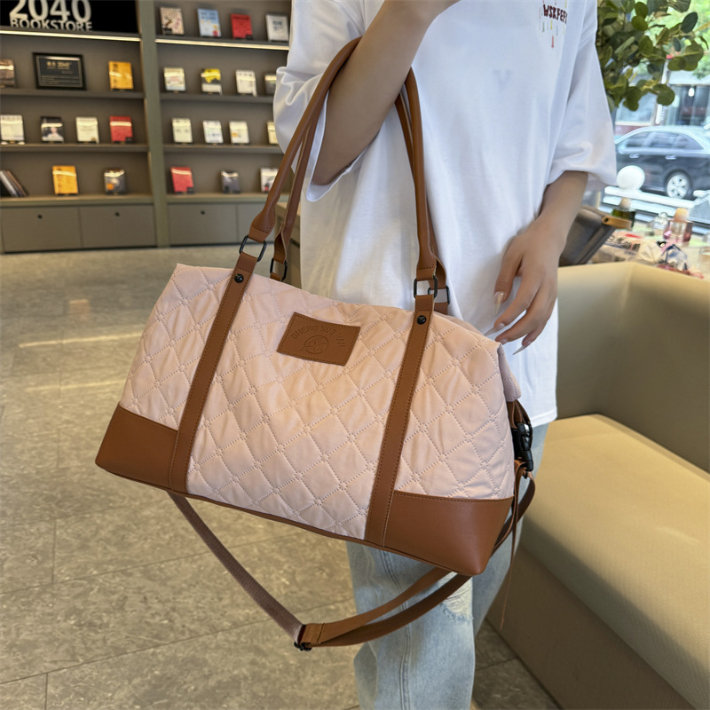 Bolso de viaje corto de gran capacidad, versión coreana de moda para deportes de yoga y fitness, bolso tipo mensajero para viajes de negocios cortos_voghion.com