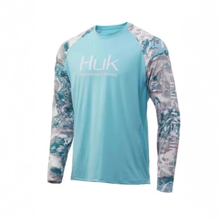 Huk Fishing Shirt Long Sleeve Uv Protection Clothing Men's Outdoor Summer Sports Shirt Breathable Fishing Long Sleeve