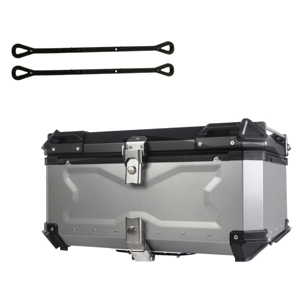 Caja de almacenamiento de gran capacidad de 65L 80 para scooter eléctrico, caja trasera de aleación de aluminio de liberación rápida, caja trasera para motocicleta, baúl.