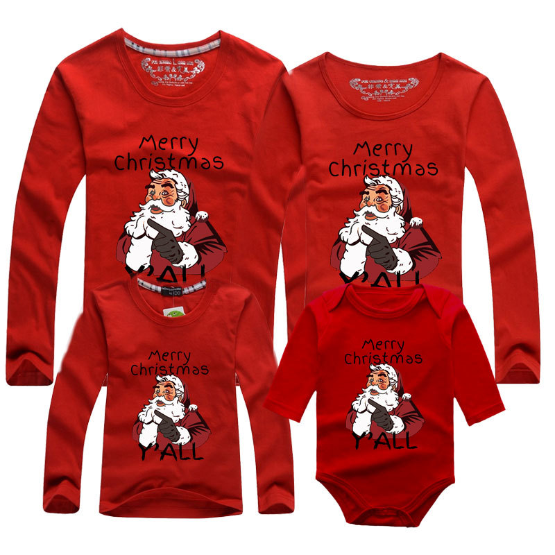 2022B navidad de manga larga nueva ropa para padres e hijos ropa para niños pareja hombres y mujeres de manga larga camiseta mono mameluco