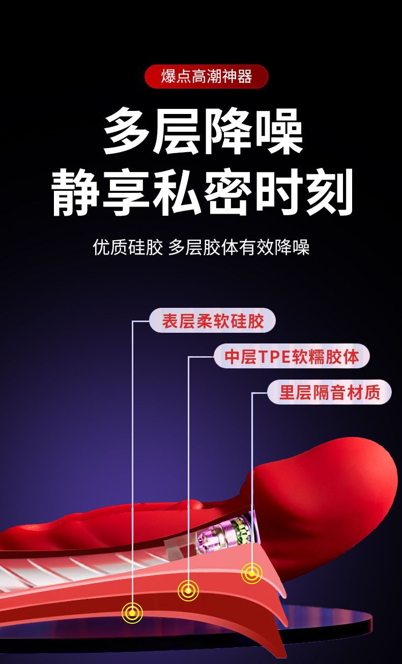 Wearable Vibrating Egg with Remote Control, Tongue-Style Tip, ABS Body, Red or Blue — detail image 14