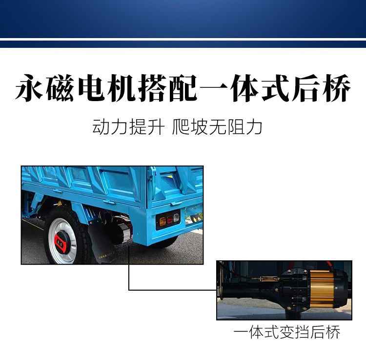 Semi-enclosed Electric Tricycle with Canopy for Cargo and Passengers