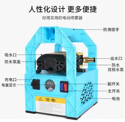 High pressure car wash water gun: garden, car washing, high-pressure shower - mobile-lithium-battery-water-pump