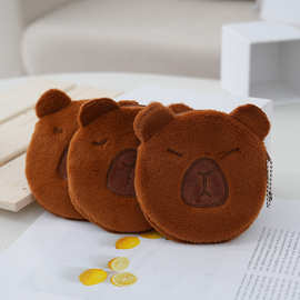 日系可爱卡通毛绒玩具卡皮巴拉零钱包钥匙扣挂件精品娃娃公仔批发