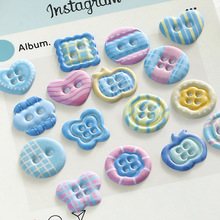 信的恋人泡棉立体贴纸 纽扣杂货铺ins可爱仿真扣子手帐痛包装饰贴