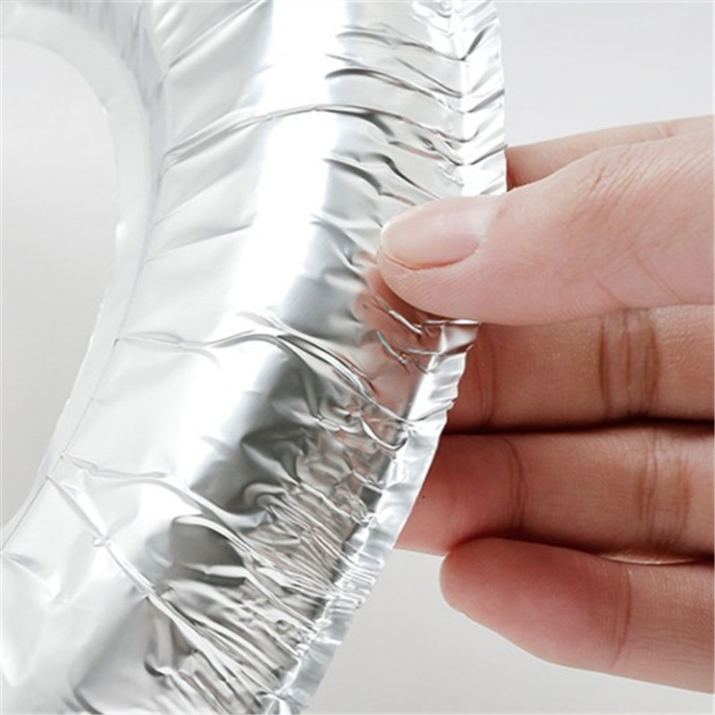 Gas Stove Oil-proof Mat Round Stove Tin Paper Ring Kitchen Aluminum Foil Cleaning Mat Square Gas Stove Protective Mat