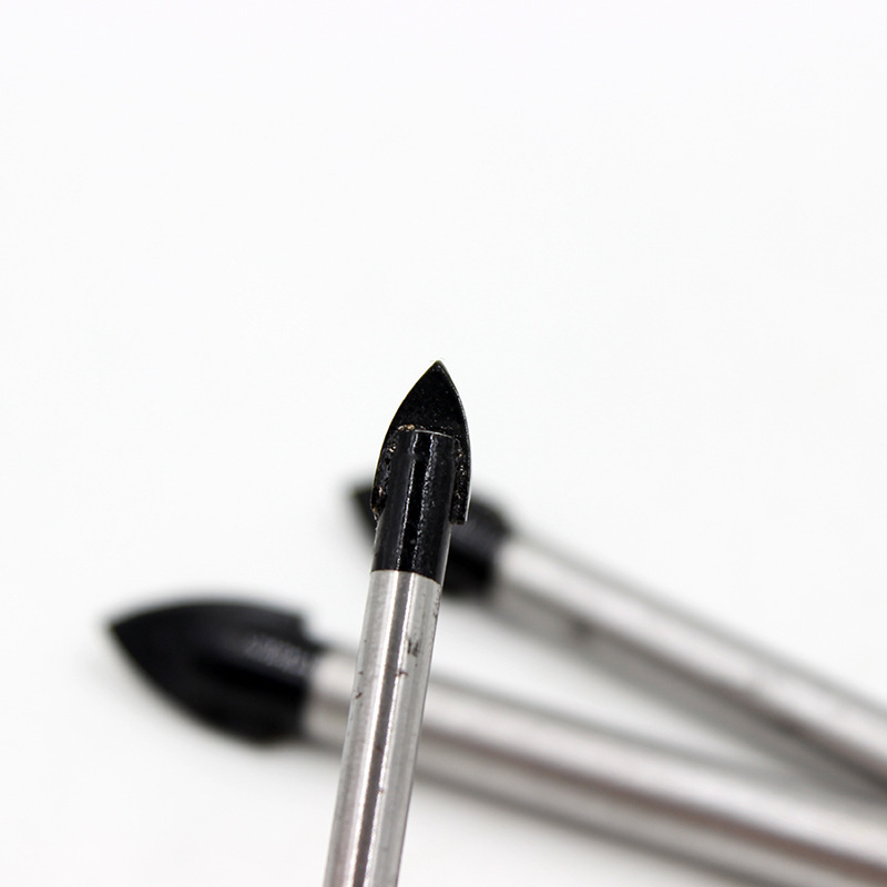 Black 6cm Tile Drill Bit Glass Hole Opener Alloy Head 8mm Set Round Super Hard Opening 12mm