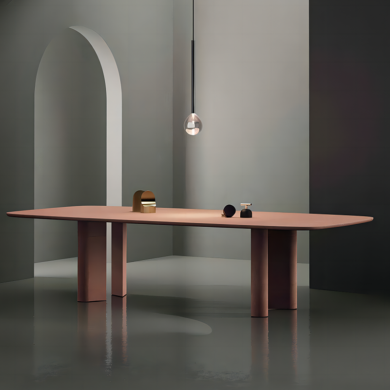 北欧设计极简实木长桌现代简约餐桌创意办公桌书桌个性洽谈会议桌