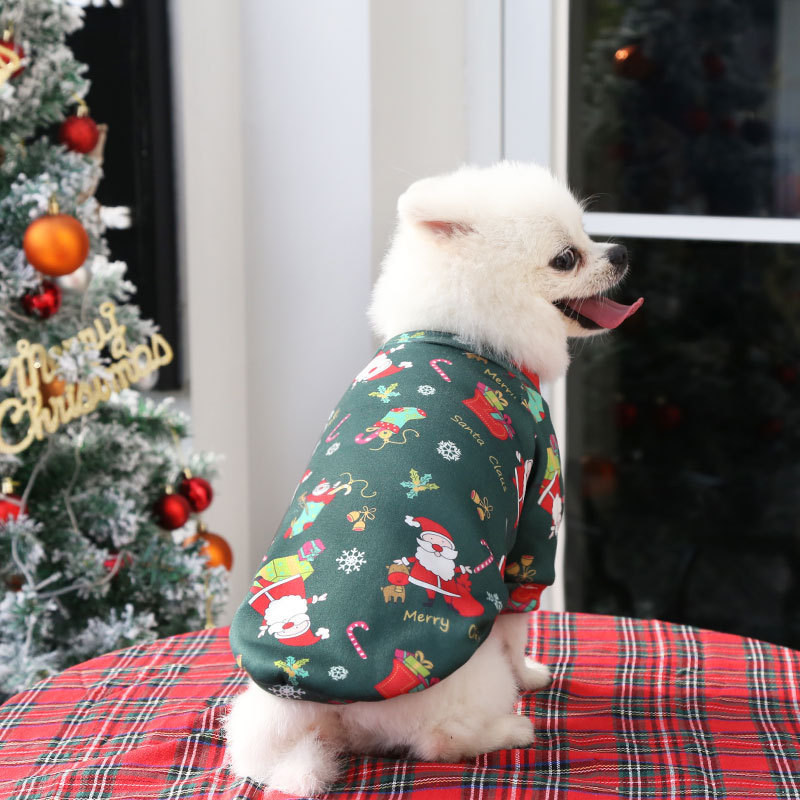 Winter and Spring New Large and Medium Pet Clothes for Dogs and Cats, Including Teddy, Bichon, French Bulldog, Padded Christmas Sweatshirts and Accessories