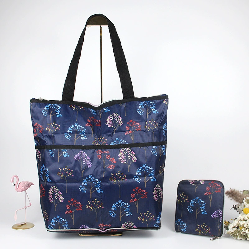 М compressed cartoon folding handheld shopping bag, вместительная льняная сумка, ткань оксфорд, корейский стиль