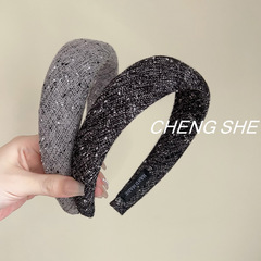 复古小香风海绵发箍女时髦高级感气质压发卡气质百搭高颅顶头箍发