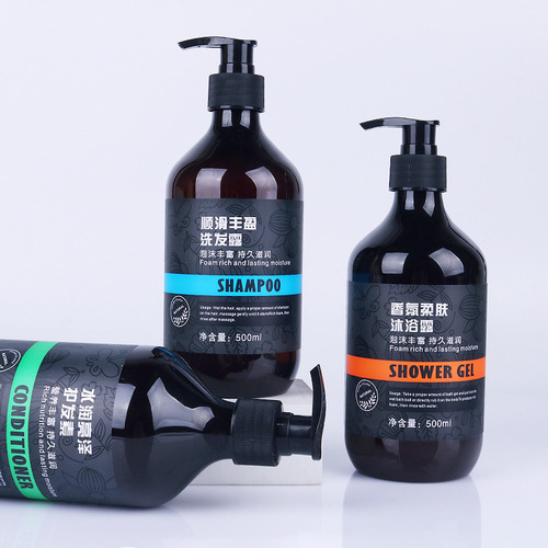 Zhenwei Ni Hotel Disposable Bath Products B&B Hotel Household 500ml Shampoo Care Set Wholesale