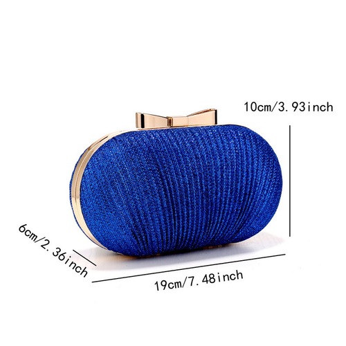 Lingerie Butterfly Bow Evening Bag for Ladies, European and American Luxurious Banquet Handbag with Pleats, Late Dress Bag