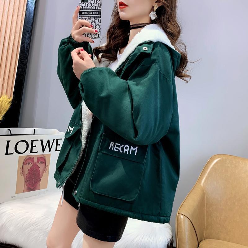 fleece-lined Thickened Overalls Cotton-padded Jacket Women's Autumn and Winter 2023 New Style All-match Korean Style Loose Cotton-padded Jacket