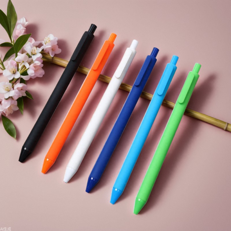 Simple color sólido bolígrafo color caramelo impresión creativa logotipo publicidad pluma prensa gel pluma de agua en stock al por mayor