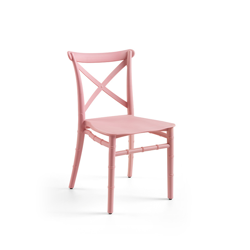 PP silla de horquilla simple estilo hogar silla de bambú para niños cafetería creativa color silla de comedor taburetes de plástico grueso