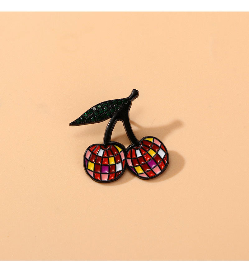 Casual, Daily Occasion Cute Pin Cherry Disco Ball Alloy Enamel Unisex Brooches