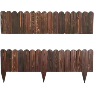 Garden Fence Anti-Corrosion Wood Wall Heightening Guardrail Carbonized Pure Artificial Carbonized Charcoal Grilled Anti-Corrosion Wood Natural Drying
