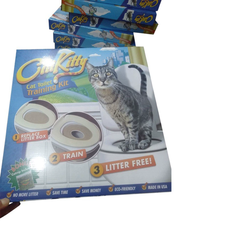 Туалет кошачий тренер животное кошка плоский Туалет двойной слой кошачий Туалет ящик тренер зоотовары оптом