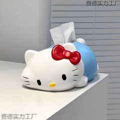 ハローキティティッシュボックス かわいい漫画風ティッシュボックス 家庭用 リビングルーム 寝室 ティッシュ収納 新型整理