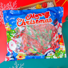 泉旺圣诞节糖果拐杖糖袋装500g平安夜儿童礼物迷你彩虹拐棍糖批发
