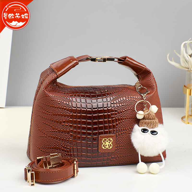 가벼운 럭셔리 틈새 하이 엔드 메신저 백 여성의 새로운 선물 유행 어깨 크로스 바디 백 악어 패턴 작은 가방