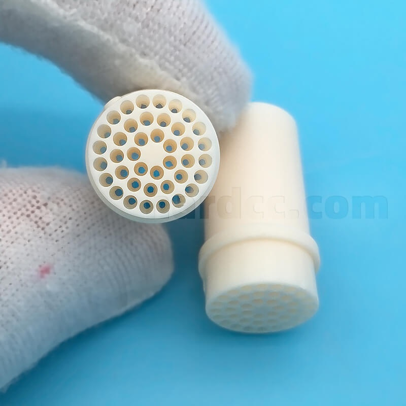 陶瓷滤芯电炉绝缘堵头高温套管电加热陶瓷工业组件氧化铝陶瓷