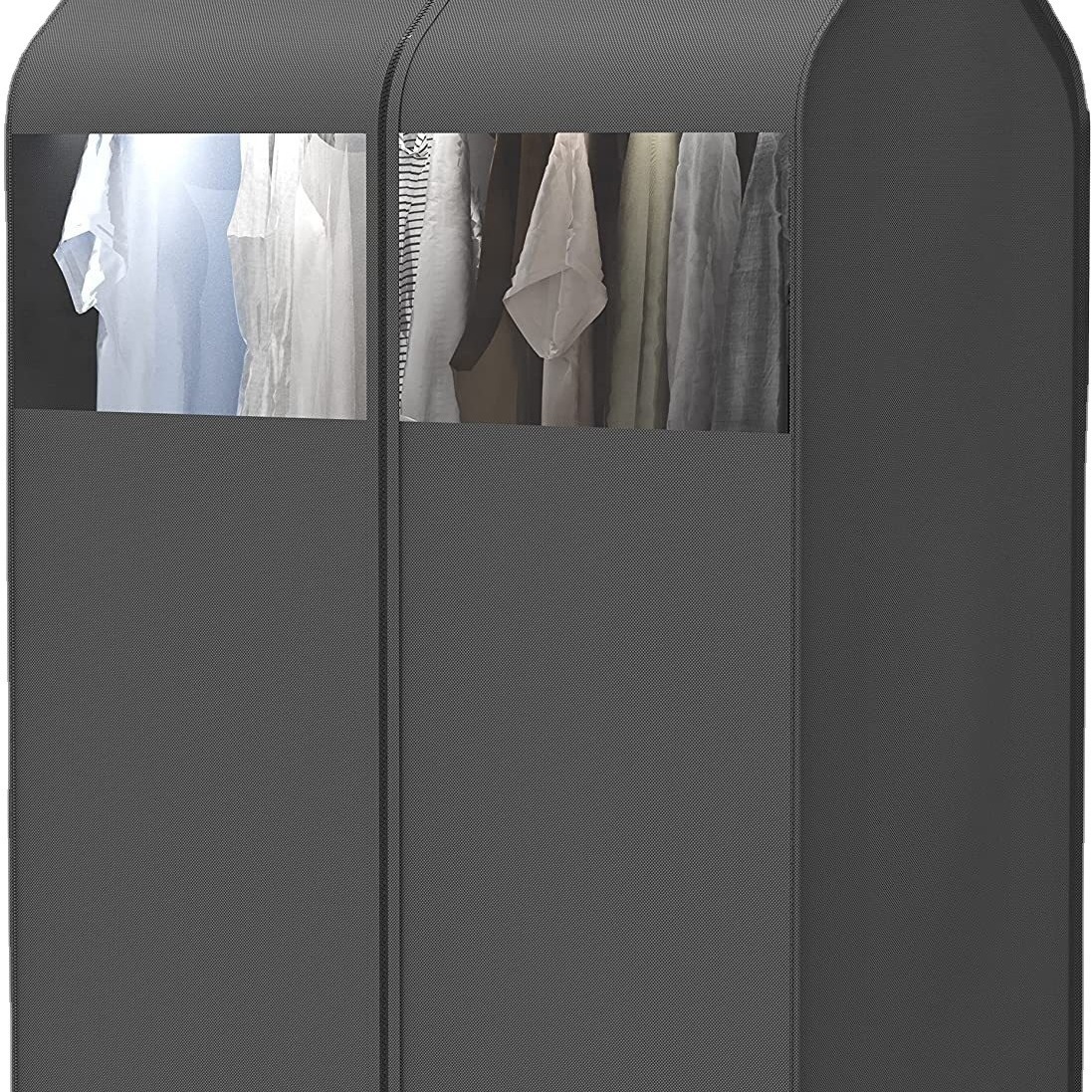 Funda protectora de tela no tejida para ropa, adecuada para colgar chaquetas, ropa y trajes en armarios.