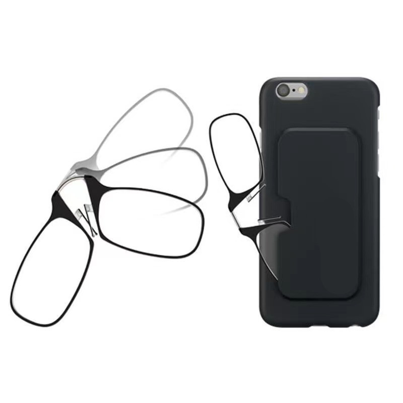 Cross-Border New Fashion Clip Nose Reading Glasses Ultra-Light and Convenient Mobile Phone Reading Glasses Hd Reading Glasses Retro in Stock