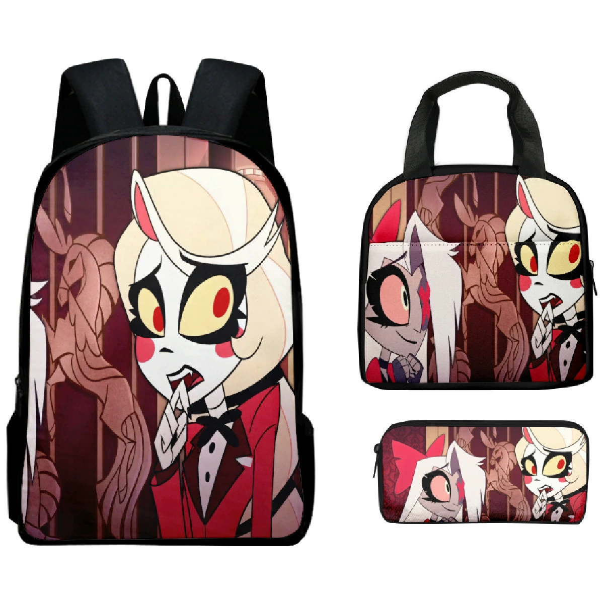 (Cross-border trading), school bag for students, backpack, pencil case, set, 3 piece set