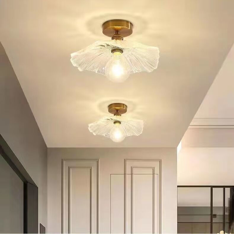 Internet Celebrity Flower Glass Lampshade Lamp Modern Minimalist Corridor Staircase Balcony Cloakroom Foyer Entrance Ceiling Lamp