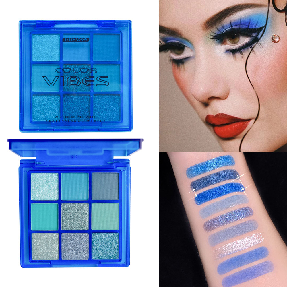 COOL STORY Blue Witch 9-color Eyeshadow Palette fang Sweat Klein Blue cos Stage Festival Colorful Makeup undefined