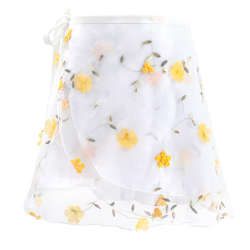 Adult dance gauze skirt women's skirt tutu skirt embroidered short skirt ballet skirt summer dance skirt