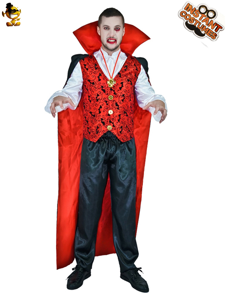 Traje de fiesta de vampiro de murciélago de Halloween para hombres adultos disfraz de juego de rol cosplay